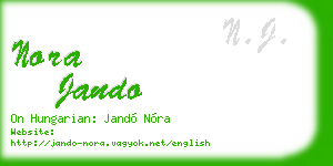 nora jando business card