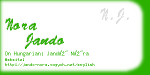 nora jando business card